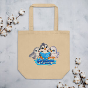 Krillbee & Friends Organic Cotton Reading Tote Bag
