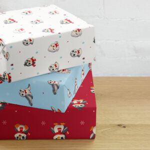 Krillbee & Friends Christmas Wrapping Paper — Mixed Pack | 3 Sheets